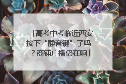高考中考临近西安按下“静音键”了吗？商铺广播仍在响